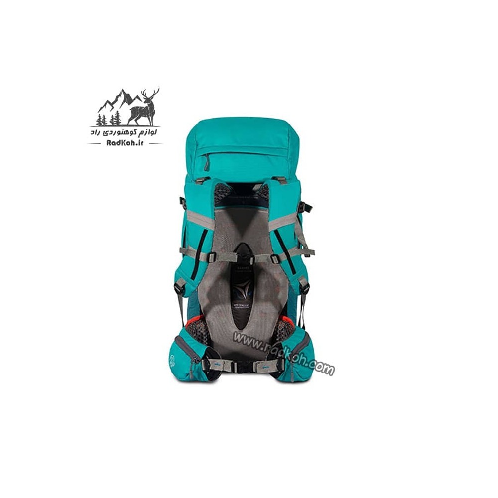 خرید کوله پشتی مسافرتی 40 لیتری صخره مدل رایز رنگ ابی فیروزه ای