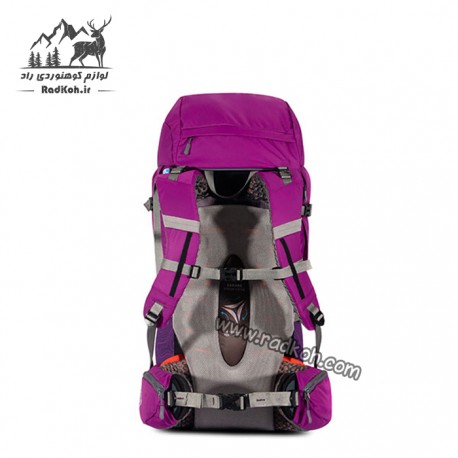 کوله پشتی مسافرتی زنانه 50 لیتری صخره مدل رایز بنفش