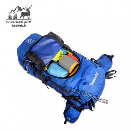 کوله پشتی 50 لیتر صخره مدل ترکر رنگ سبز تیره