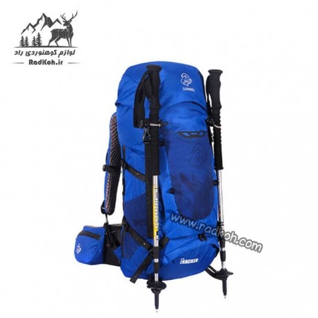 کوله پشتی کوهنوردی 60 لیتری صخره مدل ترکر رنگ آبی