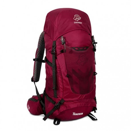 خرید کوله پشتی کوهنوردی 60 لیتری صخره مدل ترکر رنگ زرشکی