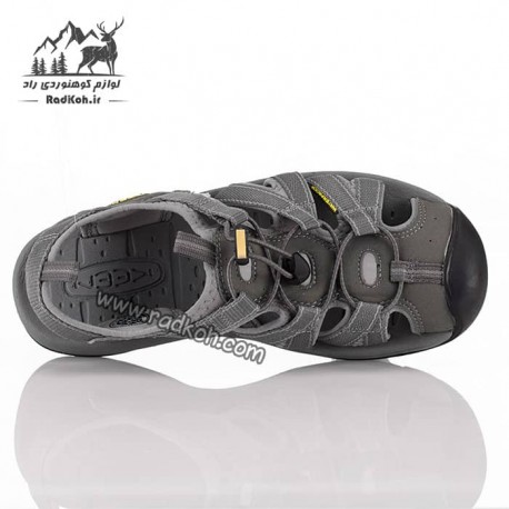 صندل جلو بسته مردانه کین مدل KN 1001 رنگ طوسی