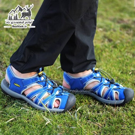 صندل جلو بسته زنانه کین مدل KN 1001 رنگ آبی