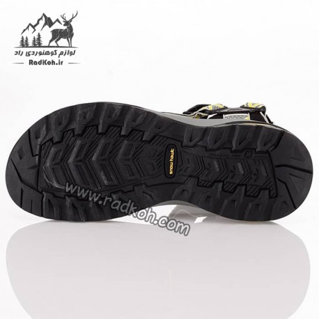 صندل زنانه جلو باز اسنوهاک مدل Sh-25 رنگ طوسی/زرد