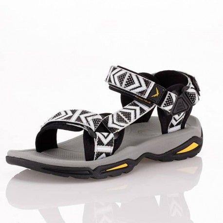 خرید صندل جلو باز زنانه  اسنوهاک مدل Sh-25 رنگ سفید/مشکی