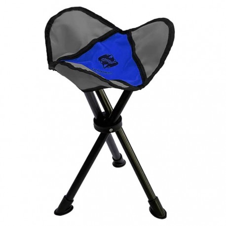 صندلی سفری آریامن سه پایه تاشو رنگ آبی/طوسی