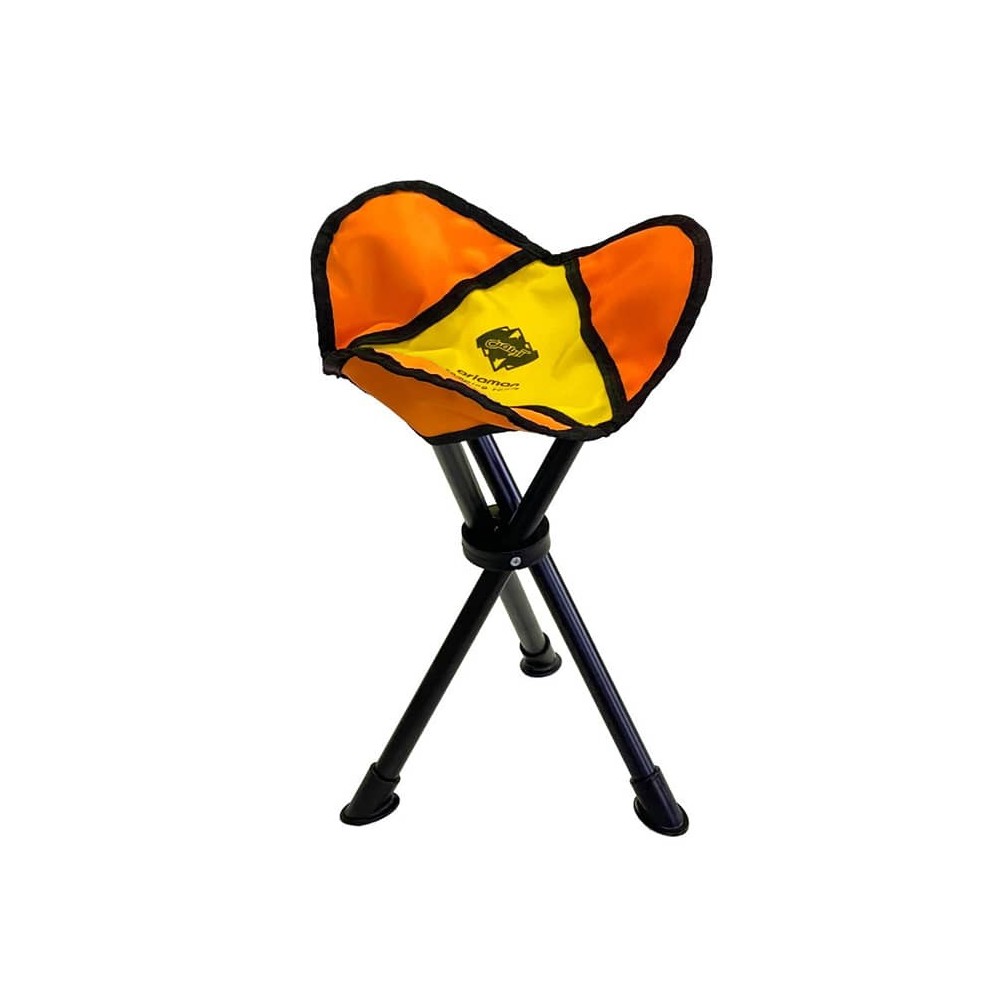 صندلی سفری آریامن سه پایه تاشو رنگ زرد/نارنجی