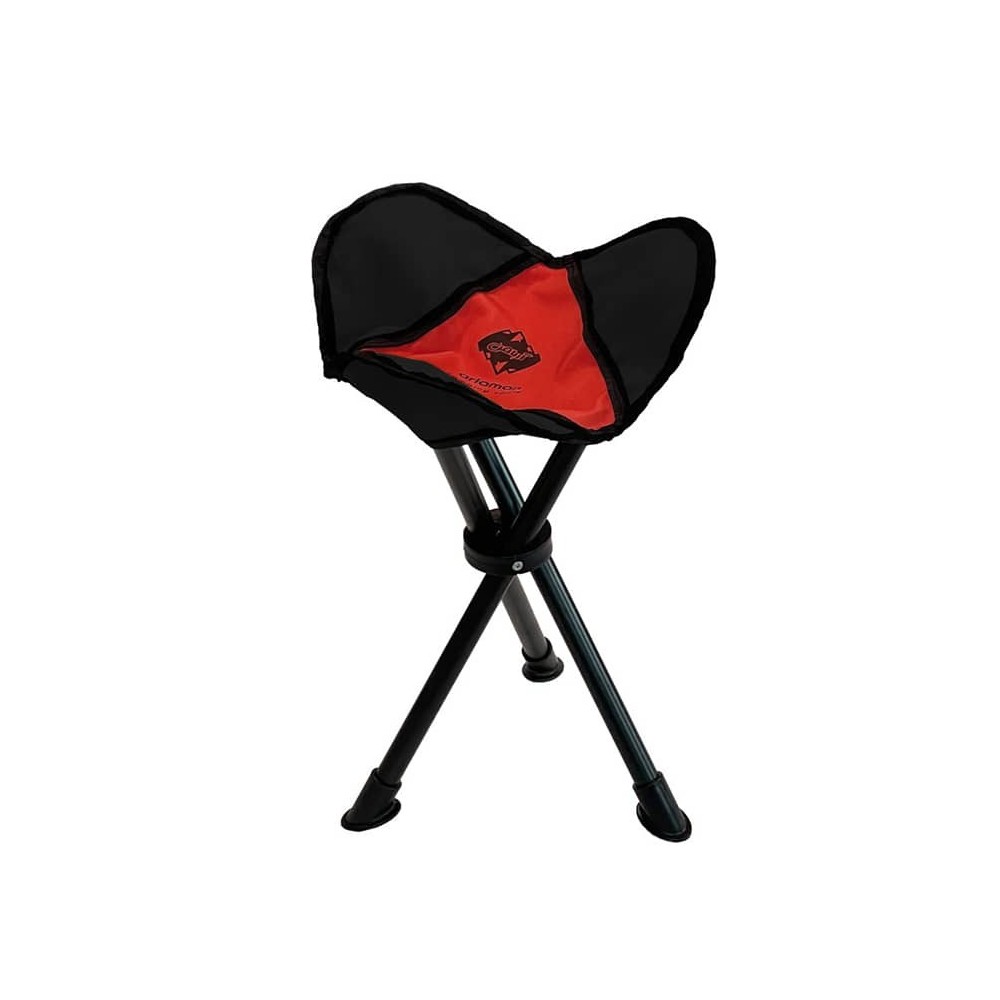 صندلی سفری آریامن سه پایه تاشو رنگ قرمز/مشکی