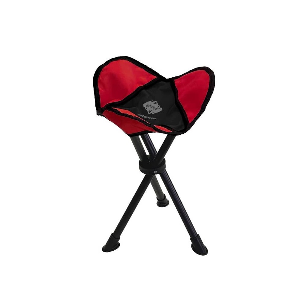 صندلی سفری آریامن سه پایه تاشو رنگ مشکی/قرمز