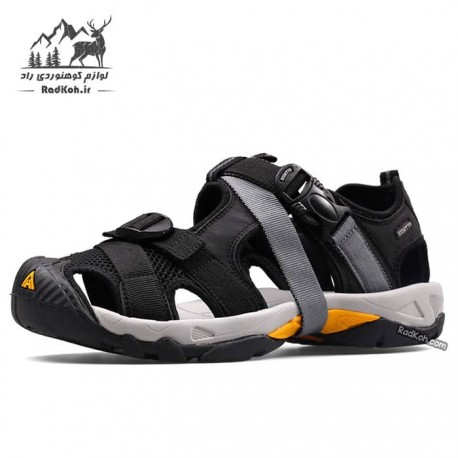 صندل کوهنوردی مردانه هامتو 710091A-1 رنگ مشکی/زرد