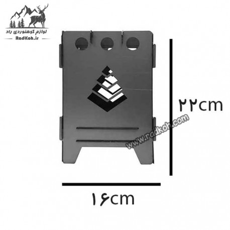 اجاق هیزمی کشویی بزرگ سروکوه مدل FBSH11 رنگ نقره ای