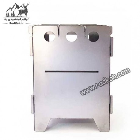 اجاق هیزمی کشویی بزرگ سروکوه مدل FBSH11 رنگ نقره ای