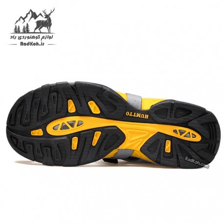 صندل مردانه 710091A-1 رنگ مشکی/زرد