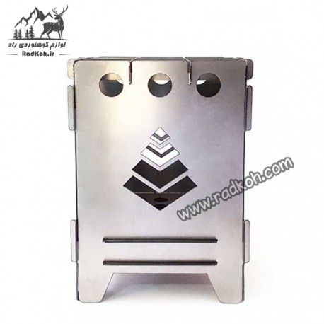 اجاق هیزمی کشویی بزرگ سروکوه مدل FBSH11 رنگ نقره ای