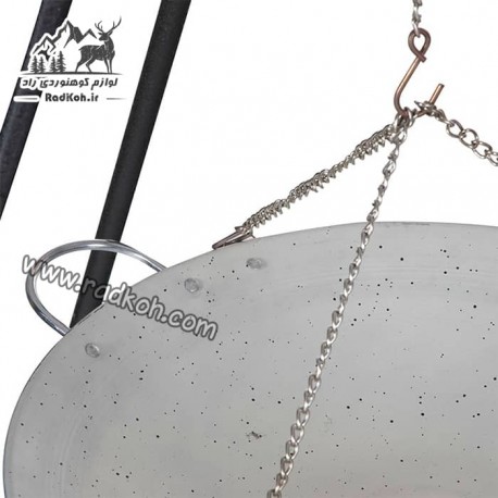 ساج گرانیتی پایه دار 42 سانتی متری سروکوه مدل SD21 رنگ  نقره ای