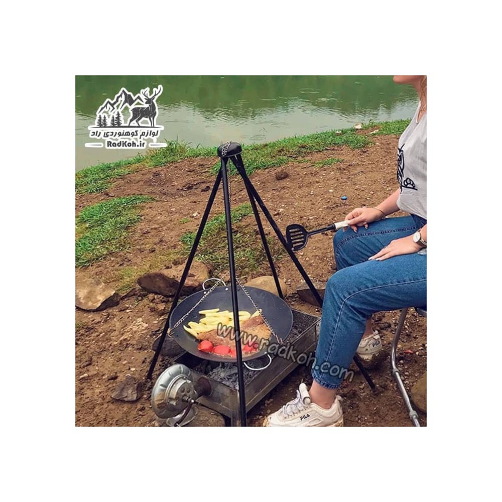 استند منقل سفری 90 سانتی متری سروکوه مدل SFT2 رنگ مشکی