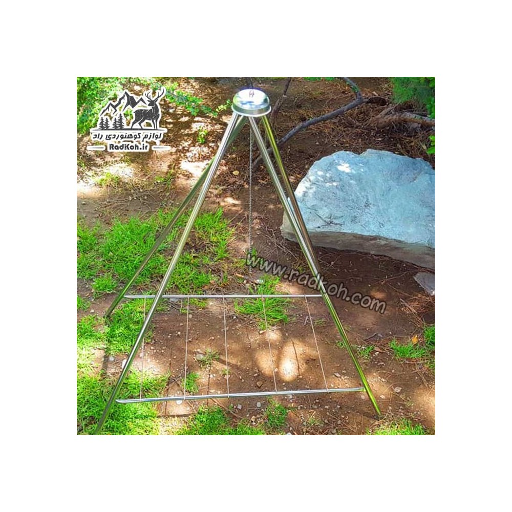 	استند منقل سفری 90 سانتی متری سروکوه مدل SFT2 رنگ نقره ای