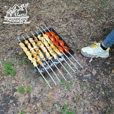 کباب پز و اجاق سفری بگ استوو سروکوه مدل FBSBS11 رنگ نقره ای
