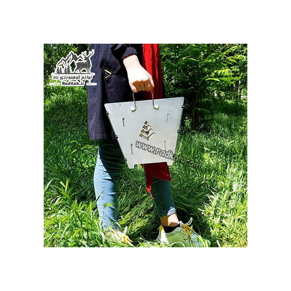 کباب پز و اجاق سفری بگ استوو سروکوه مدل FBSBS11 رنگ نقره ای