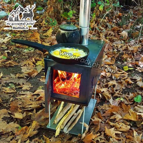 فایرباکس هیزمی داخل چادر سروکوه مدل TSFB01 رنگ نقره ای