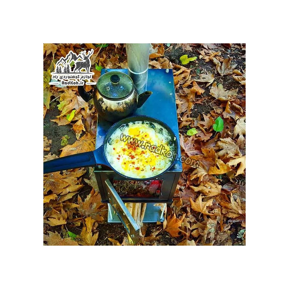 فایرباکس هیزمی داخل چادر سروکوه مدل TSFB01 رنگ نقره ای