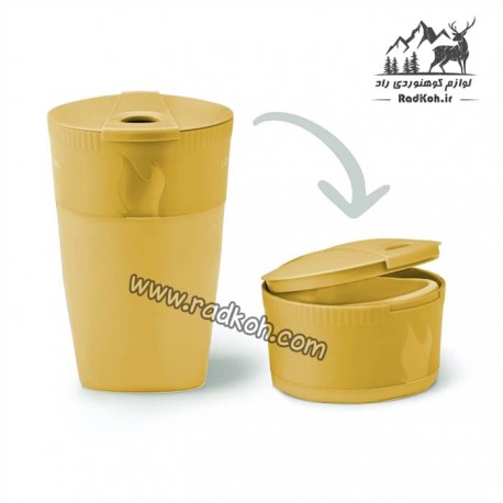 لیوان تاشو لایت مای فایر مدل pack up cup bio رنگ زرد