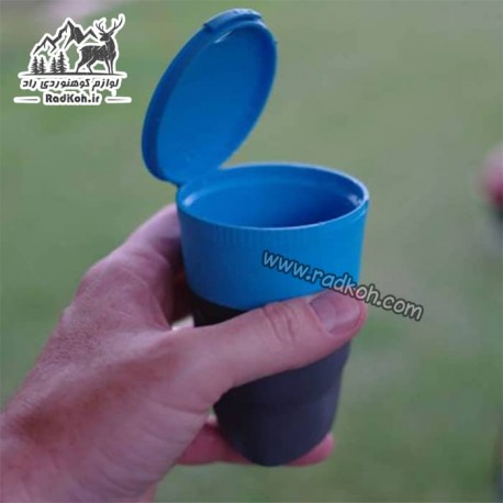 لیوان 2 نفره لایت مای فایر مدل pack up cup bio رنگ خاکستری/آبی