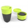 لیوان 2 نفره لایت مای فایر مدل pack up cup bio رنگ مشکی/سبز فسفری