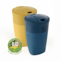 لیوان 2 نفره لایت مای فایر مدل pack up cup bio رنگ زرد/سرمه ای
