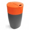 لیوان 2 نفره لایت مای فایر مدل pack up cup bio رنگ خاکستری/نارنجی