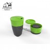 لیوان تاشو لایت مای فایر مدل pack up cup bio رنگ خاکستری/سبز