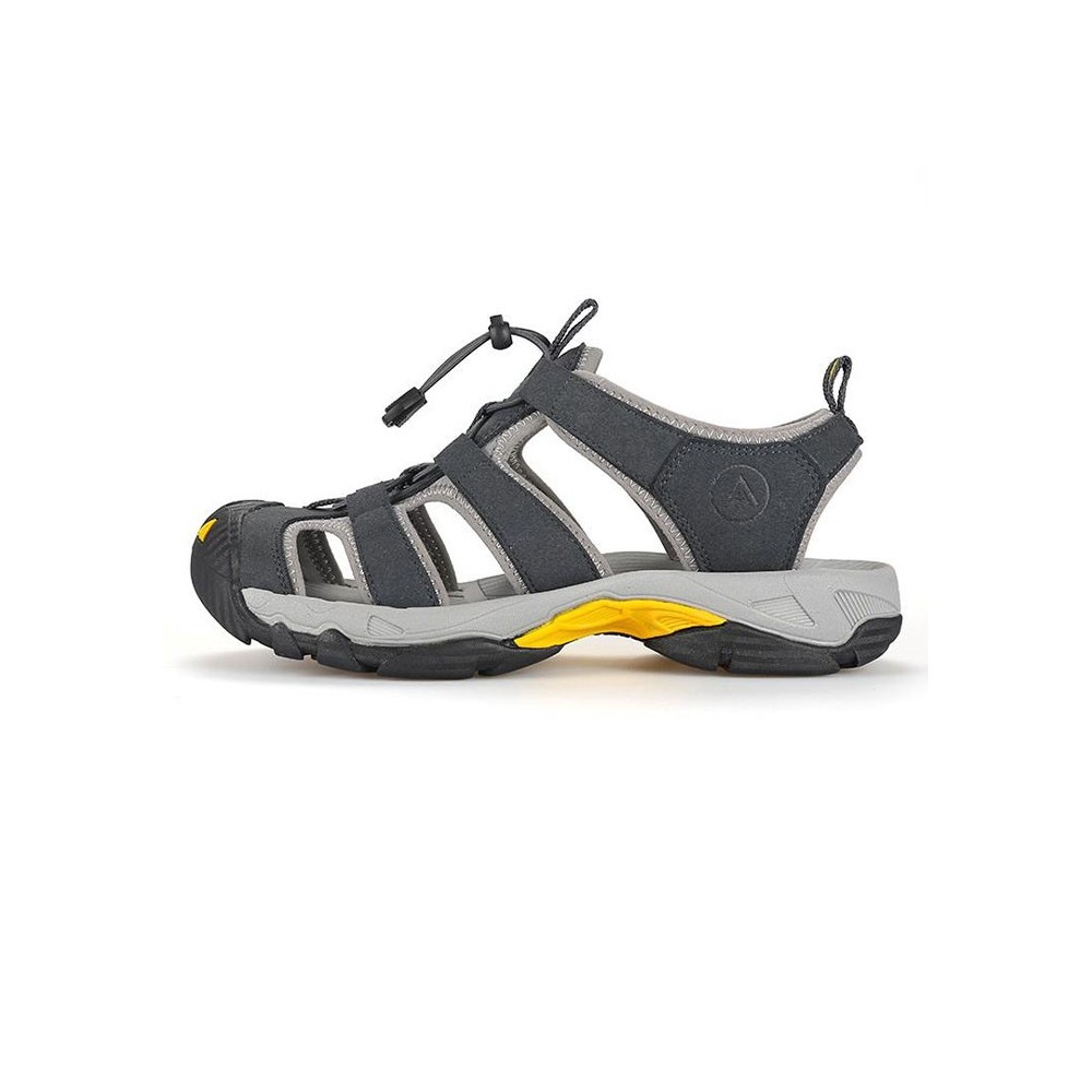 صندل جلو بسته مردانه هامتو مدل 9109-3 رنگ خاکستری