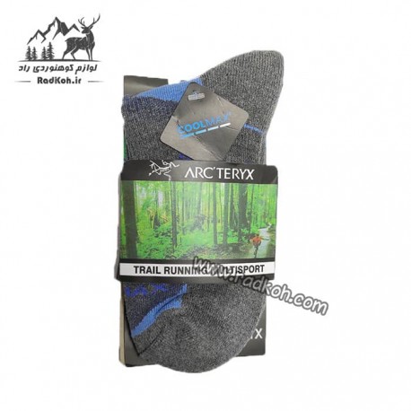 جوراب arktreyx رنگ خاکستری تیره/آبی