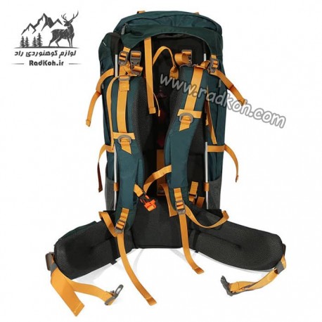 کوله پشتی مسافرتی 65+10 لیتری هامتو مدل HB202107-1 رنگ سبز کله غازی