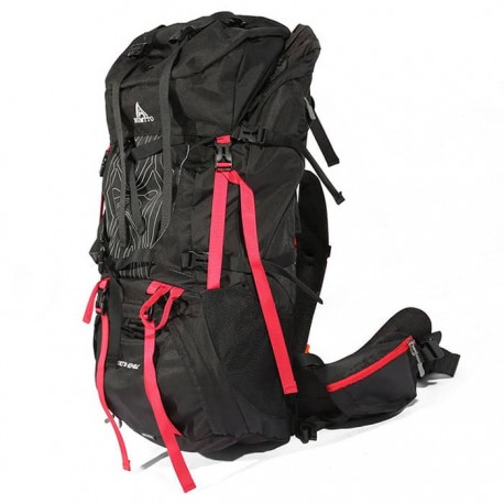 خرید کوله پشتی کوهنوردی 65+10 لیتری هامتو مدل HB202107-2 رنگ مشکی