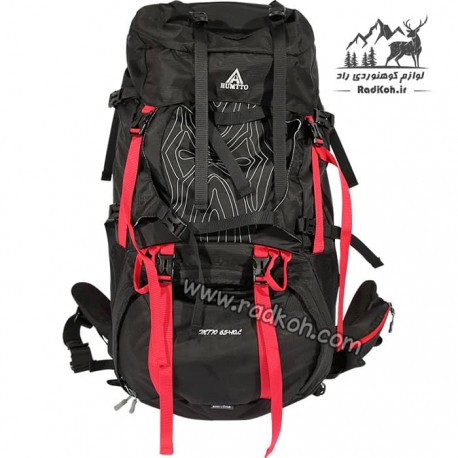 کوله پشتی کوهنوردی 65+10 لیتری هامتو مدل HB202107-2 رنگ مشکی