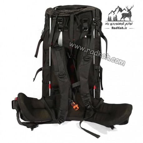 کوله پشتی مسافرتی 65+10 لیتری هامتو مدل HB202107-2 رنگ مشکی