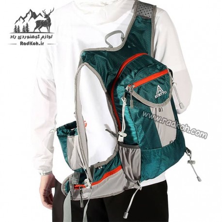 کوله دوچرخه سواری 18 لیتری هامتو مدل HB202105-2 رنگ سبز کله غازی