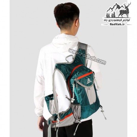 کوله دوچرخه سواری 18 لیتری هامتو مدل HB202105-2 رنگ سبز کله غازی