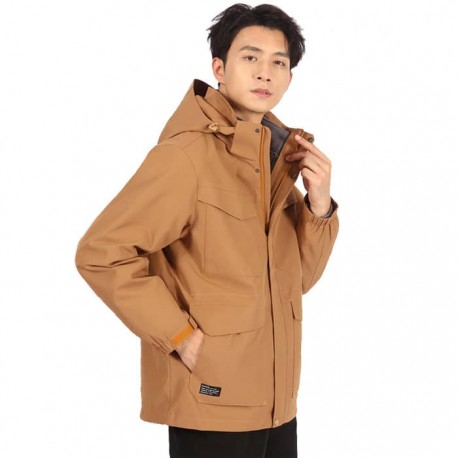 کاپشن دوپوش مردانه هامتو مدل humtto 25C938A-3 رنگ قهوه ای