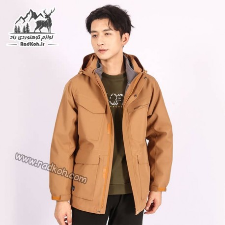 کاپشن دوپوش مردانه هامتو مدل humtto 25C938A-3 رنگ قهوه ای