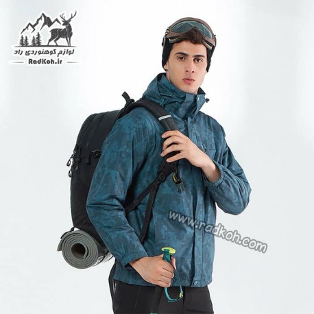 کاپشن دوپوش مردانه هامتو مدل humtto 20103A-5 رنگ سبز آبی