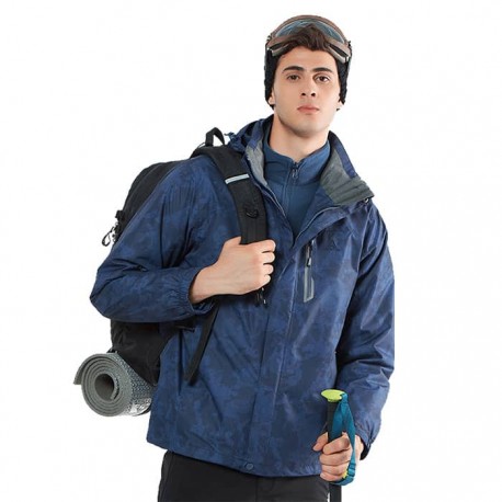 کاپشن دوپوش مردانه هامتو مدل humtto 20103A-4 رنگ سرمه ای