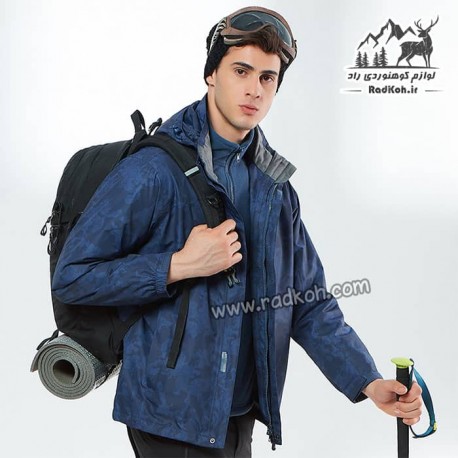 کاپشن دوپوش مردانه هامتو مدل humtto 20103A-4 رنگ سرمه ای