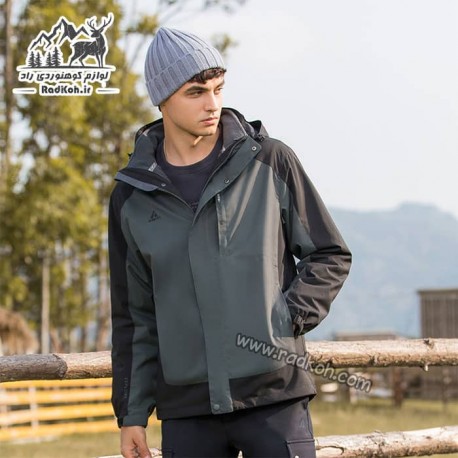 کاپشن دوپوش مردانه هامتو مدل humtto 25C939A-2 رنگ سبز تیره/مشکی