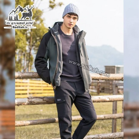 کاپشن دوپوش مردانه هامتو مدل humtto 25C939A-2 رنگ سبز تیره/مشکی