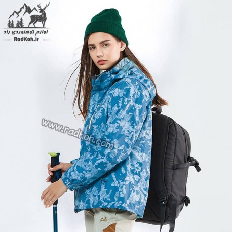 	کاپشن دوپوش زنانه هامتو مدل humtto 20103B-4 رنگ آبی فیروزه ای