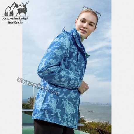 	کاپشن دوپوش زنانه هامتو مدل humtto 20103B-4 رنگ آبی فیروزه ای