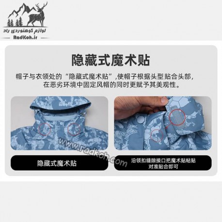 	کاپشن دوپوش زنانه هامتو مدل humtto 20103B-4 رنگ آبی فیروزه ای