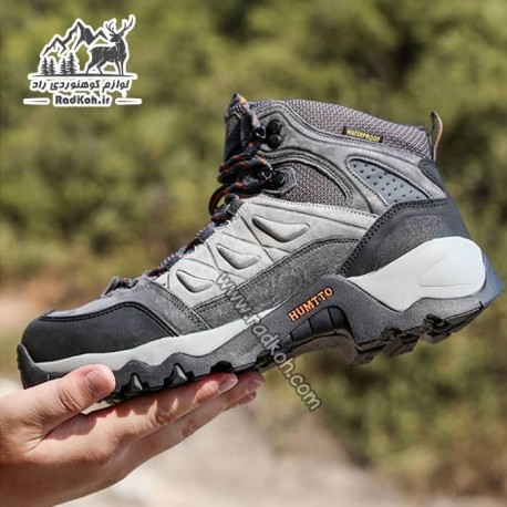 کفش کوهپیمایی و طبیعت گردی مردانه هامتو کد humtto 230270A-1 رنگ خاکستری تیره